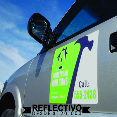 Juanimprime; Somos fabricantes de publicidad imantada vehicular reflectiva, despachamos a nivel nacional. 